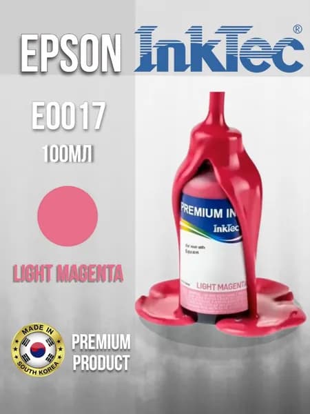 Чернила InkTec для Epson L800 T6736 Light Magenta 100ml E0017-100MLM