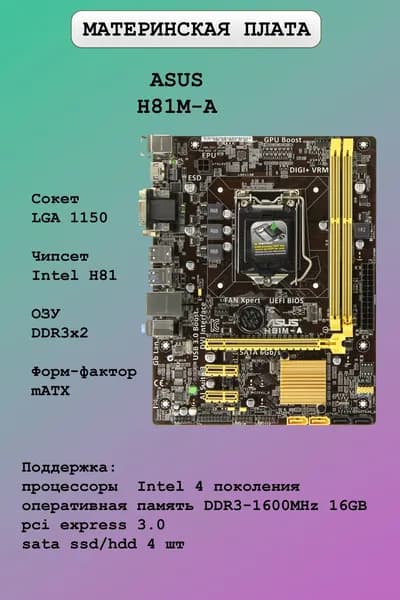 Материнская плата ASUS H81M-A