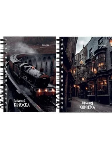 Записная книжка А6. (1шт без выбора) 120л. ШКОЛА МАГИИ (ЗК120-3023) на гребне. цветн. мелов. обл.