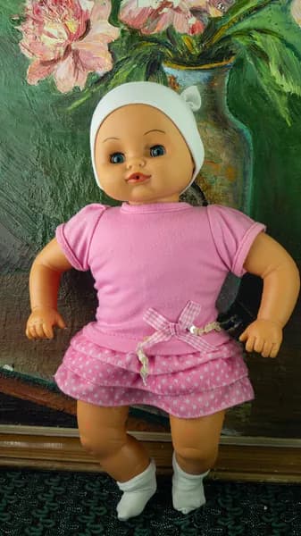 Винтажный старинный пупс - кукла, с закрывающимися глазками. Daxiang, 1990-2000 гг.
