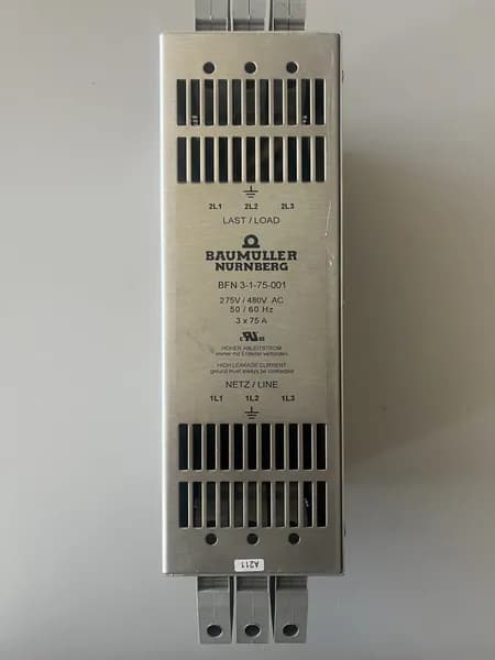 Фильтр Baumuller NURNBERG BFN 3-1-75-001 275V/480V AC 50/60Hz.