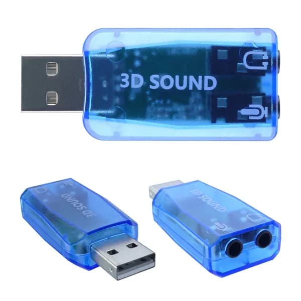 Внешняя звуковая карта USB 2.0 jack 3.5мм Plug & Play