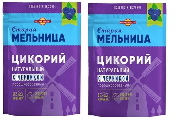 Старая Мельница Цикорий натуральный, порошок с черникой, 85г , 2 шт