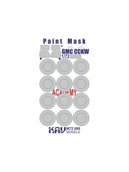 Окрасочная маска на GMC CCKW (Academy) 1:72 KAV M72 089
