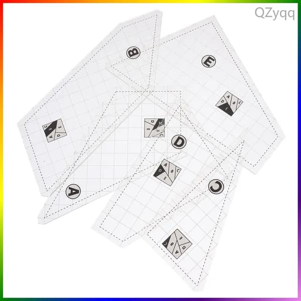 5 шт. Набор шаблонов из акрила для квилтинга, швейная машина, ручные шаблоны для пэчворка, линейка для рукоделия