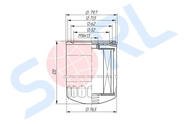 Фильтр топливный Iveco, Scania, Volvo, Kamaz, DongFeng (SORL)