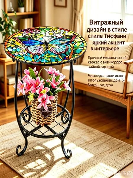 Садовый стол,Металл 35х30х43 см