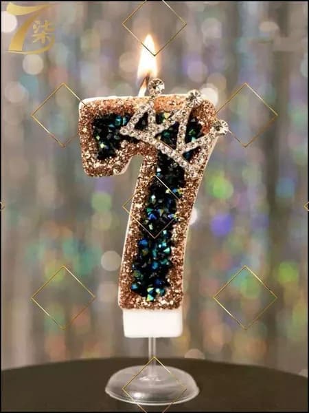 Свечи для торта цифра 7, 8 см, 1 шт