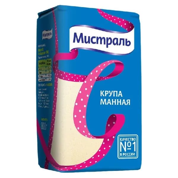 Крупа МИСТРАЛЬ Манная 800г