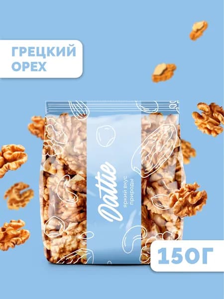 Грецкий орех очищенный отборный Dattie, 150 г