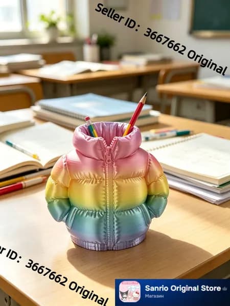 Креативный пенал в форме пуховика большой вместимости держатель для ручек органайзер для кистей для макияжа