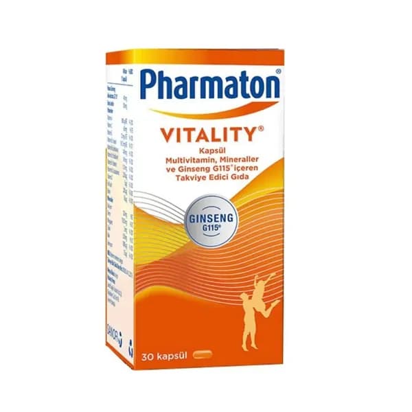 Pharmaton Vitality 30 таблеток Мультивитамины для энергии и повседневной активности, содержащие женьшень