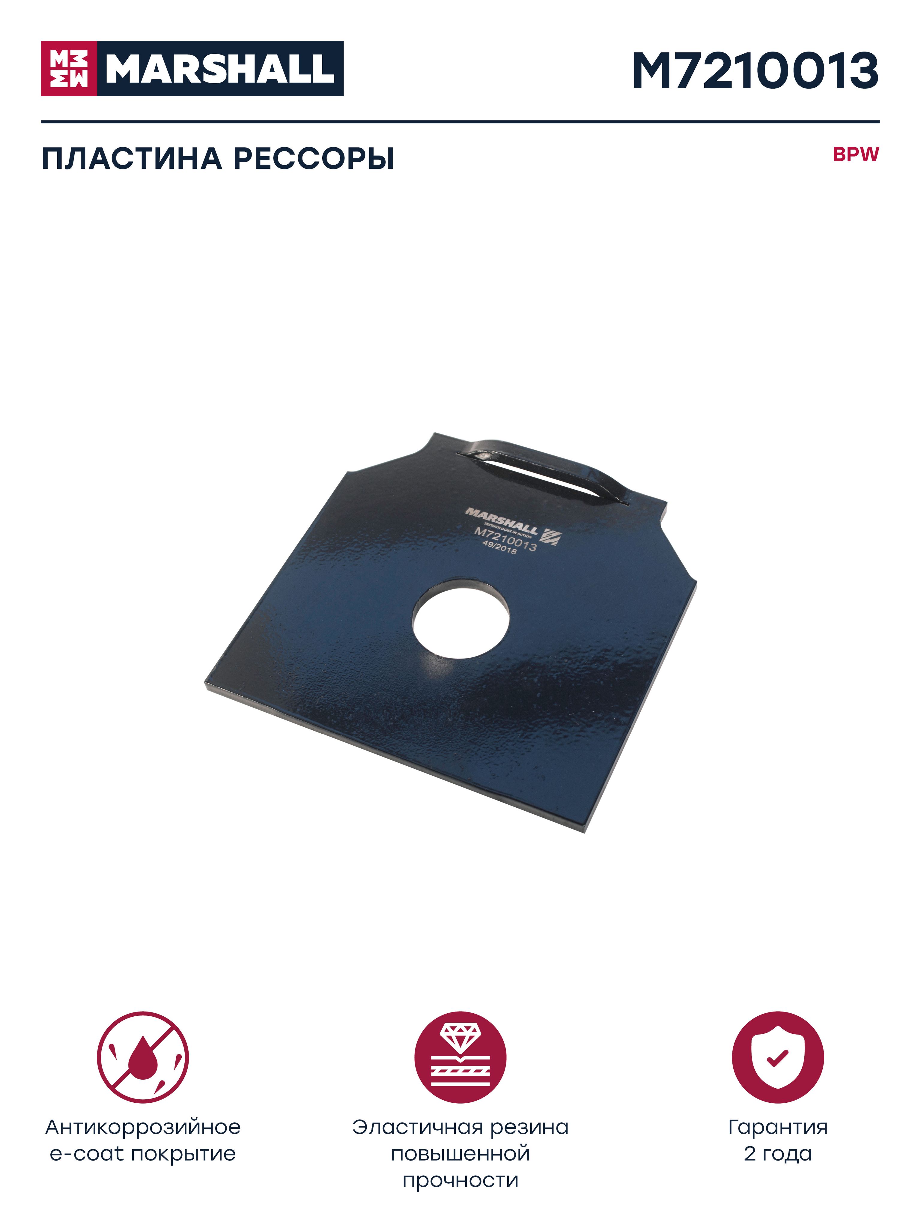 Пластина рессоры d30/121x125 BPW