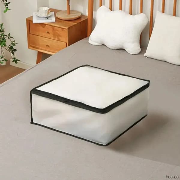 Кофр для хранения вещей 45x45x20 см 1 шт с крышкой белый