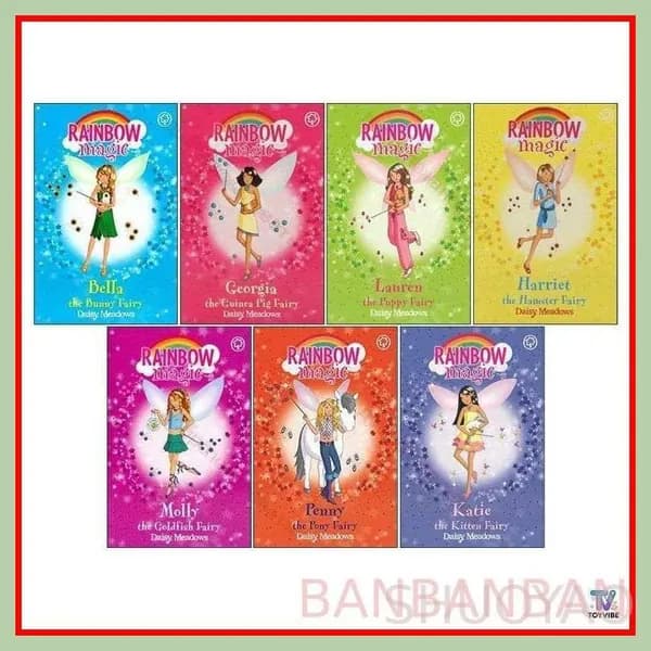 Набор книг Rainbow Magic на английском языке 7 книг детская серия фэнтези для девочек обучение чтению