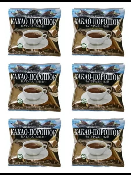 Какао-порошок натуральный, 100 г, 6 шт