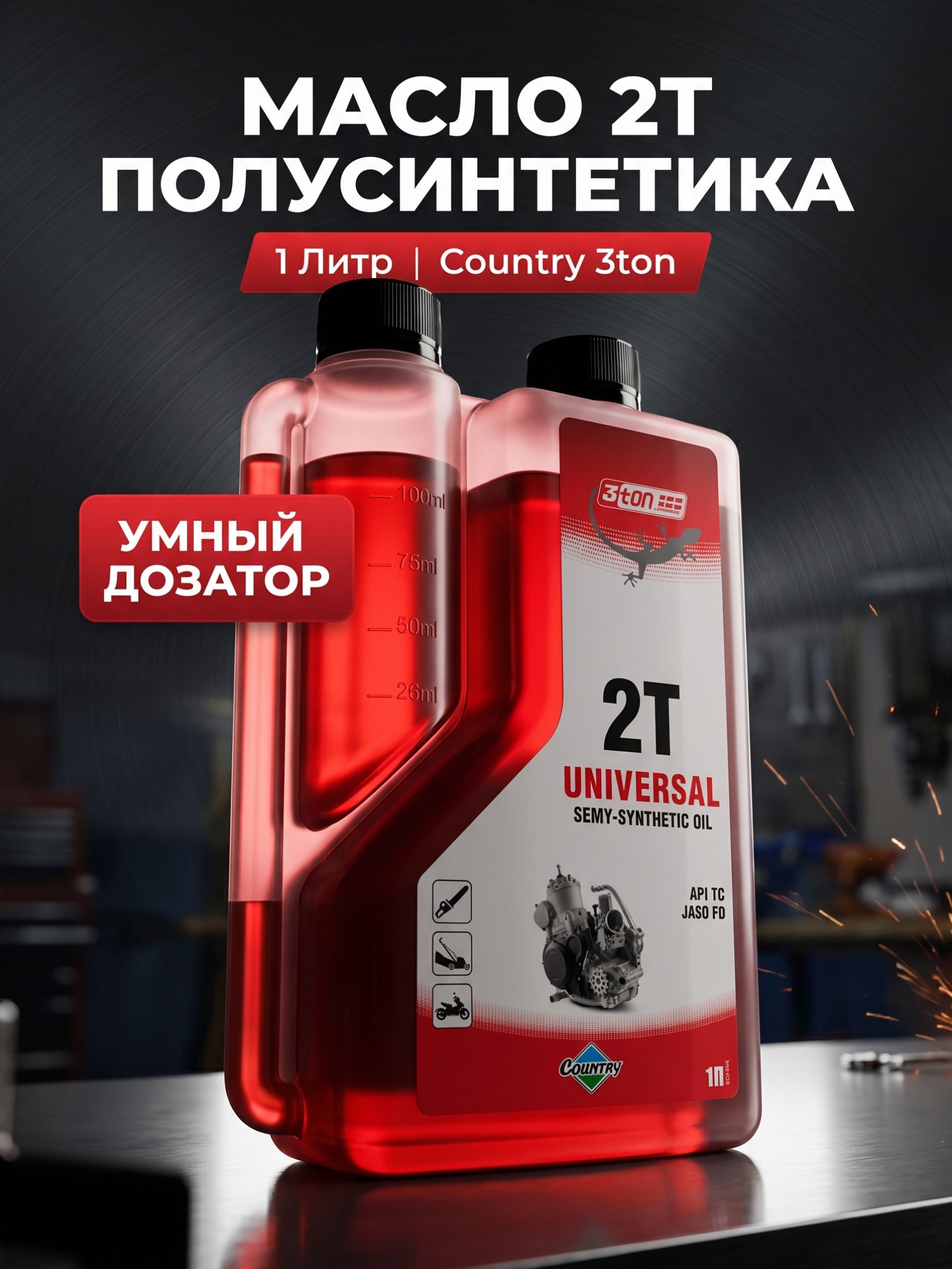 Country масло моторное Не подлежит классификации по SAE Масло моторное, Полусинтетическое, 1 л