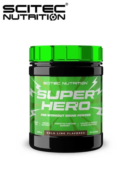 Предтренировочный комплекс Scitec Nutrition SuperHero 285 Кола лайм