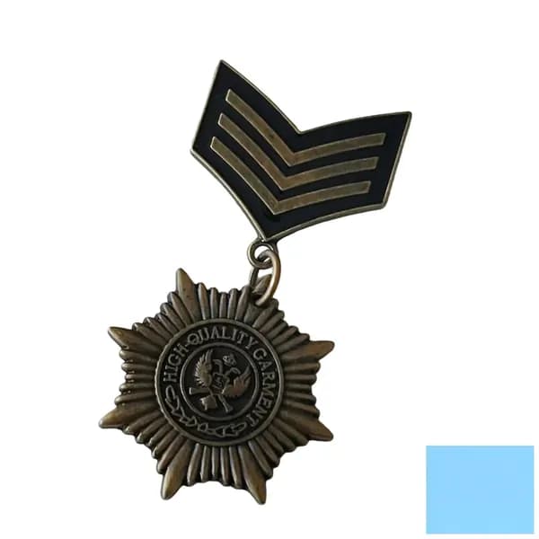 Антикварный стиль военный значок металлический с резьбой для демонстрации