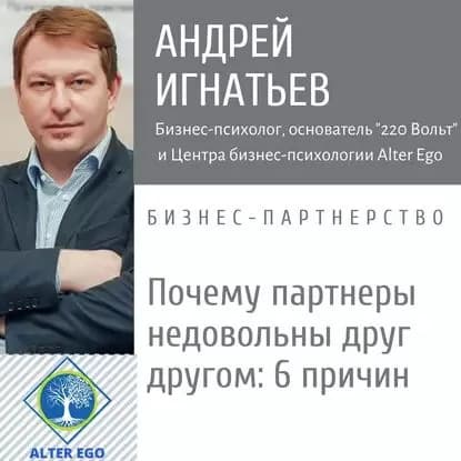 Почему у партнеров по бизнесу возникает недовольство друг другом? | Игнатьев Андрей Владимирович | Электронная аудиокнига