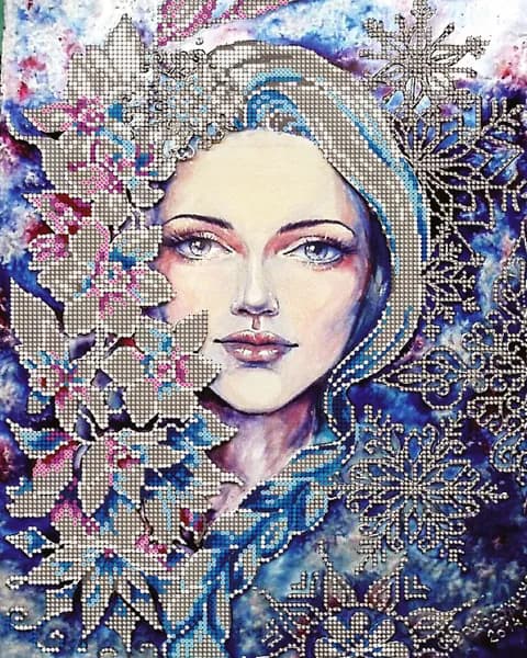 Картина для вышивания бисером Вышивочка (без бисера), "Зима" 24х30 см