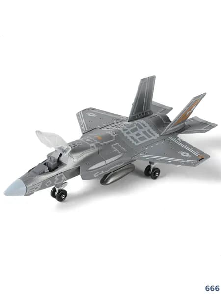 Масштаб 1:72, набор для быстрой сборки модели истребителя F-35, пластиковая военная модель самолета F35 с подставкой, подарок для детей (27 деталей)