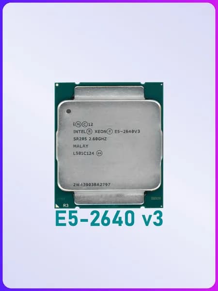 Intel Серверный процессор S2011-3 Intel Xeon E5-2640 v3 2,6-3,4GHz, 8 ядер, 16 потоков, 20mb, TDP 90W, IMC 1866MHz OEM (без кулера)