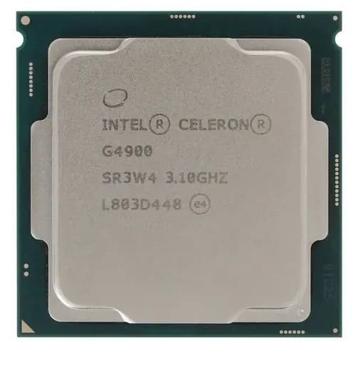 Процессор Intel Celeron G4900 (CM8068403378112) OEM - LGA 1151-v2, 2 х 3.1 ГГц, L2 - 0.5 МБ, L3 - 2 МБ, 2хDDR4-2400 МГц, Intel UHD Graphics 610, TDP 54 Вт