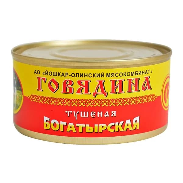 Говядина тушеная Йошкар-Олинский МК Богатырская 325г