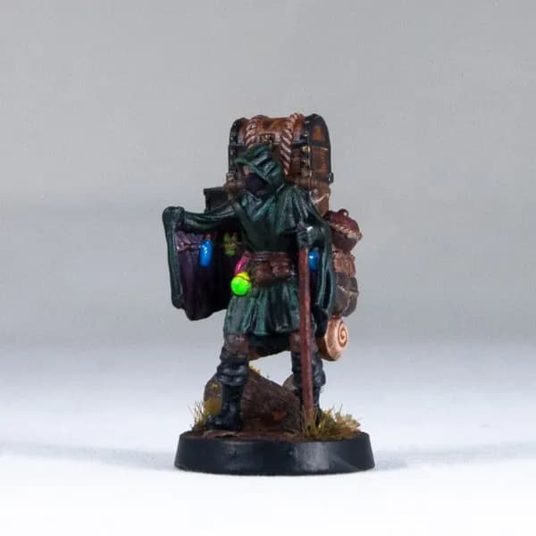 Миниатюра "Таинственный торговец" (Dark merchant) ДнД DnD Pathfinder НРИ Цвет: Серый Рост 30мм