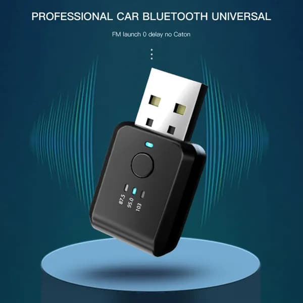FM-передатчик USB для автомобиля с Bluetooth 5.1, миниатюрный