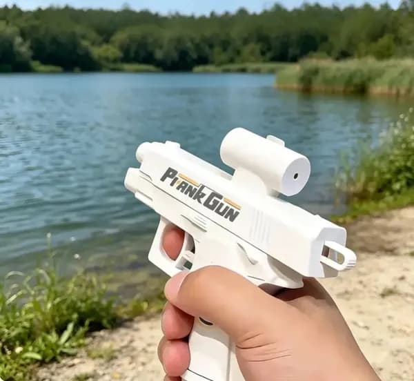 Ручной механический водный пистолет компактного размера, летняя игрушка для бассейна, пляжа и дачи, дальность стрельбы до 8 метров