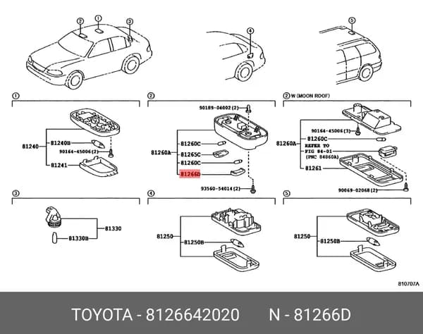 плафон org (TOYOTA 8126642020)