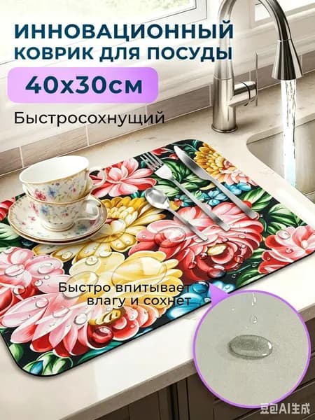 Коврик для кухни 40x30 см