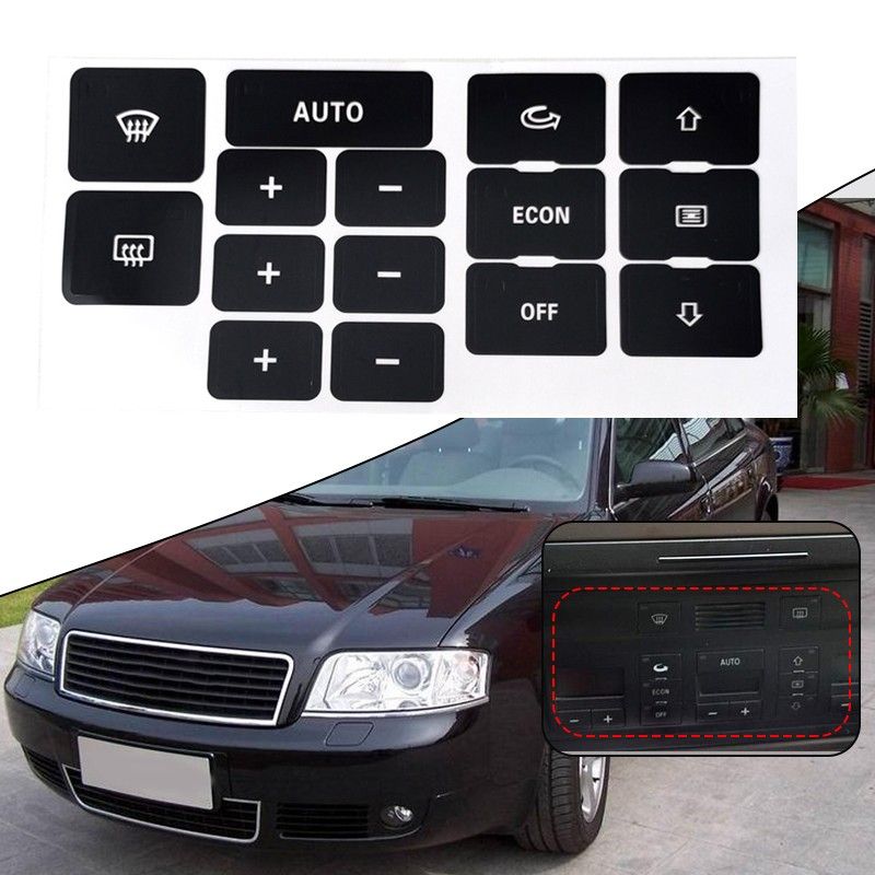 A/C для комплекта ремонта кнопки Dash, наклейки-замены для A6 C5