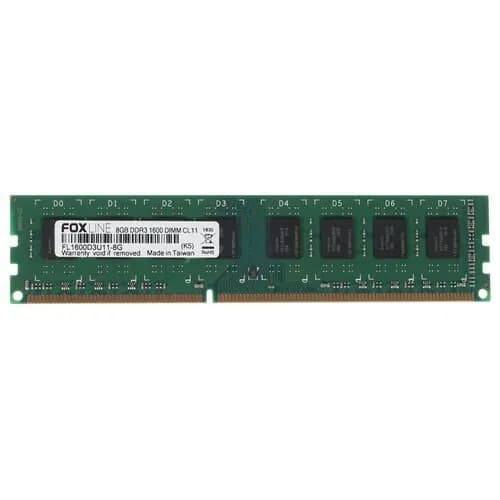 Foxline Оперативная память FL1600D3U11-8G DDR3, 1600 МГц, 1 x 8 ГБ (FL1600D3U11-8G)