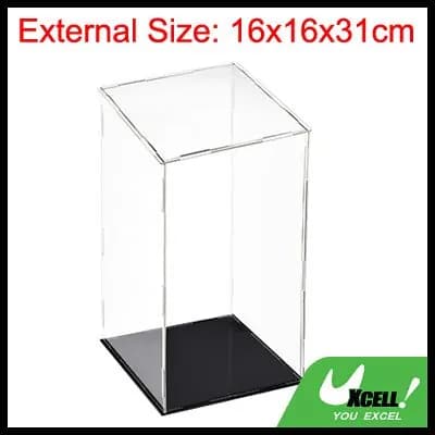 UXcell Акриловый прозрачный витринный ящик, пылезащитная защита, 15x15x30 см