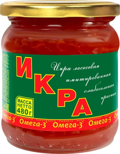 Икра красная имитированная БАЛТИЙСКИЙ БЕРЕГ, 480г