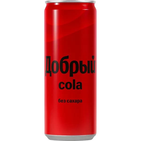 Напиток безалкогольный ДОБРЫЙ Кола без сахара с/газ 0.33L