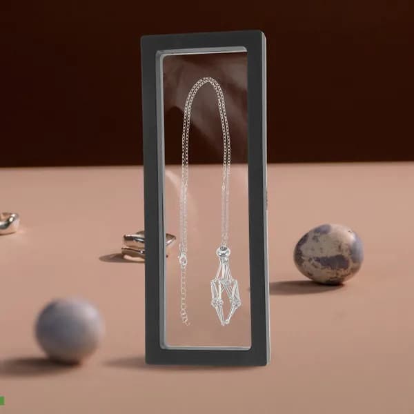3D плавающая рамка теневая коробка для демонстрации ювелирных изделий 23x9 см (черная)