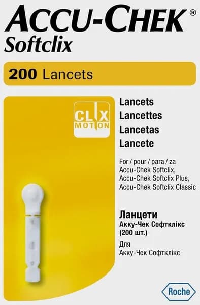 Ланцеты Accu-Chek Софтликс, 200 шт.