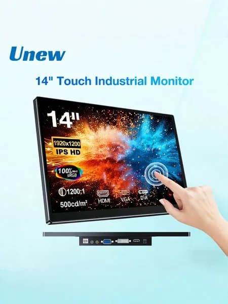 UNEW 14" Монитор CX140TP-C (CX140TP-C), IPS, 1920x1080, 60 Гц, черный