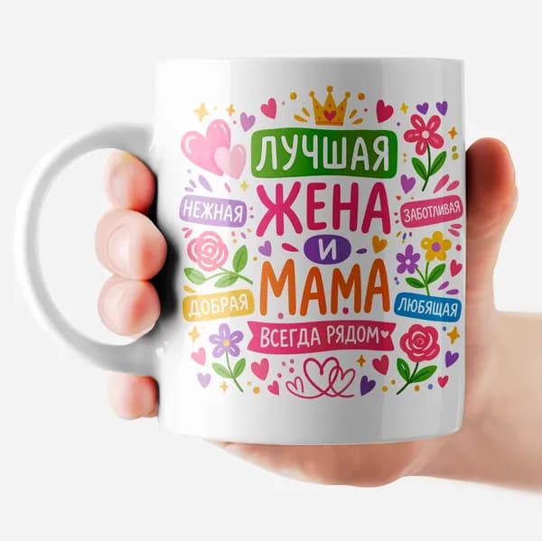 РОРК Кружка "Любимая Жена и Мама", 330 мл, 1 шт