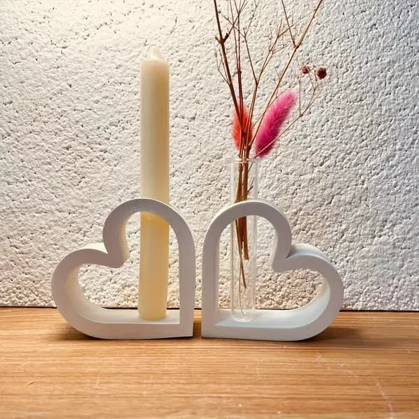 Формы из силикона в форме сердца для DIY, 2 пробирки из акрила