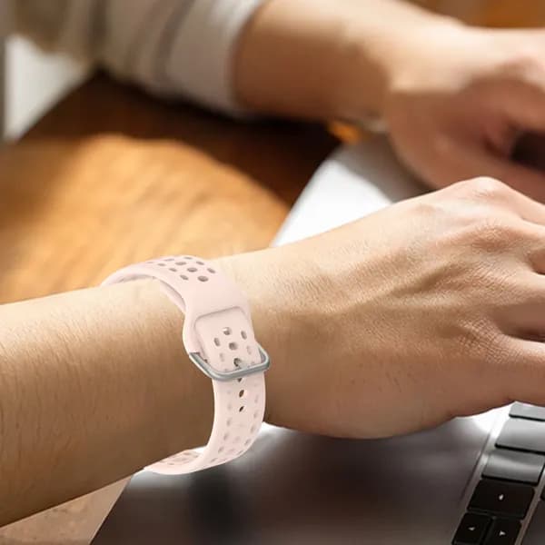 Силиконовый ремешок для часов Amazfit Bip Max и BiP6, 22 мм, розовый, с быстросъемным креплением