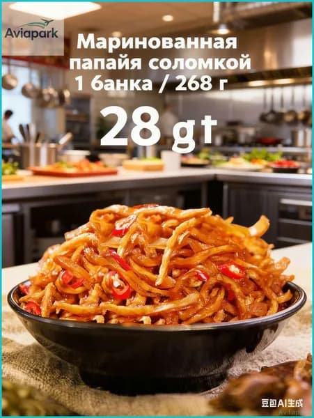Скидка сегодня!Полоски маринованной папайи 1 банка / 268 г