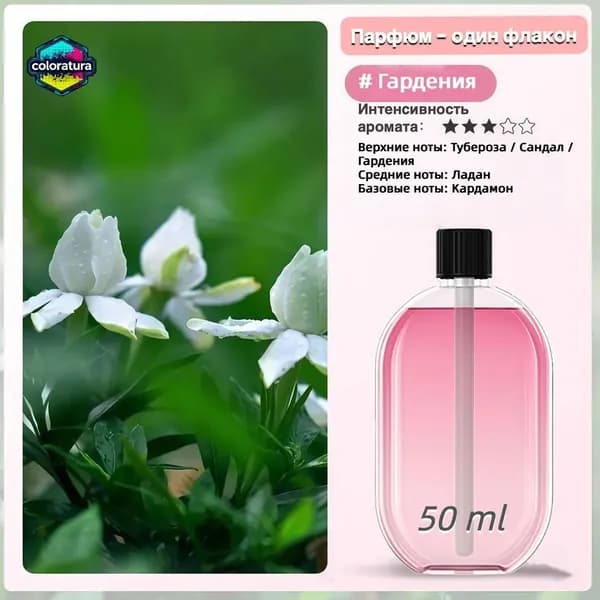 Ароматизатор автомобильный, 50ml Гардения, 50 мл