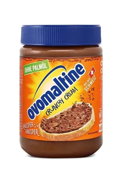Nestl Ohne Ovomaltine Crunchy Cream шоколадная паста с орехами, произведенная в Швейцарии, 380 г