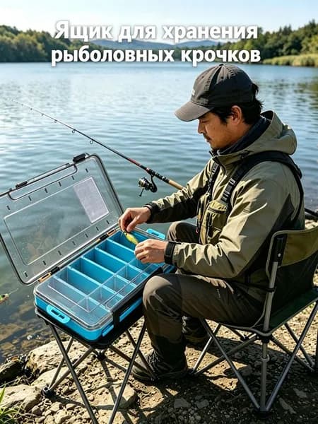 Ящик рыболова,Органайзер-Коробка рыболовная для раттлинов и блёсен /контейнер для приманки