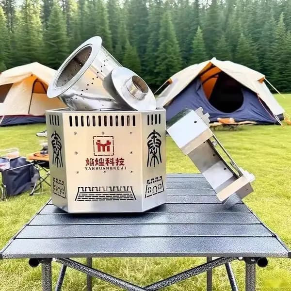 Беспламенный испарительный дровяной котел, цельнометаллический корпус из нержавеющей стали, оборудование для кемпинга